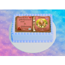 Tortenaufleger Fototorte Tortenbild zum Geburtstag Buchform DIN A5 G27 (Zuckerpapier)