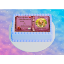Tortenaufleger Fototorte Tortenbild zum Geburtstag Buchform DIN A5 G28 (Zuckerpapier)