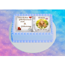 Tortenaufleger Fototorte Tortenbild zum Geburtstag Buchform DIN A5 G29 (Zuckerpapier)