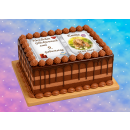 Tortenaufleger Fototorte Tortenbild zum Geburtstag Buchform DIN A5 G29 (Zuckerpapier)