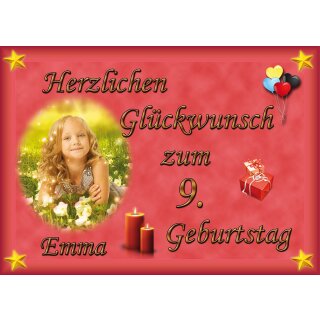 Tortenaufleger Fototorte Tortenbild zum Geburtstag DIN A4 G22 (Zuckerpapier)