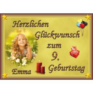 Tortenaufleger Fototorte Tortenbild zum Geburtstag DIN A4 G24 (Zuckerpapier)