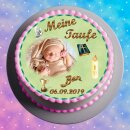 Tortenaufleger Fototorte Tortenbild Zuckerpapier Taufe...
