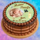 Tortenaufleger Fototorte Tortenbild Zuckerpapier Taufe Rund 14 cm T1