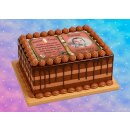 Tortenaufleger Fototorte Tortenbild Zuckerpapier Taufe Buchform DIN A5 T27