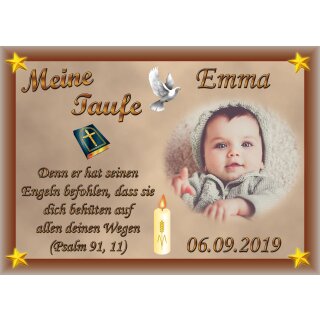 Tortenaufleger Fototorte Tortenbild Zuckerpapier Taufe DIN A4 T21