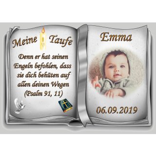Tortenaufleger Fototorte Tortenbild Zuckerpapier Taufe Buchform DIN A4 T29
