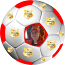 Tortenaufleger Tortendeko Fototorte Tortenbild Geburtstag Party Fußball 3D-Effekt mit Foto & Vereinslogo Vereinswappen Rund 20 cm Ø FB05
