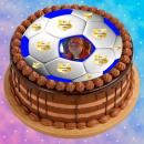 Tortenaufleger Tortendeko Fototorte Tortenbild Geburtstag Party Fußball 3D-Effekt mit Foto & Vereinslogo Vereinswappen Rund 20 cm Ø FB05 Blau