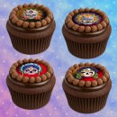 Muffinaufleger Cupcakes Muffins Halloween Zuckerpapier Totenkopf Dia de los Muertos (Tag der Toten) HW20