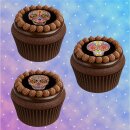 Muffinaufleger Cupcakes Muffins Halloween Zuckerpapier Totenkopf Dia de los Muertos (Tag der Toten) HW21