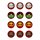Muffinaufleger Cupcakes Muffins Halloween Party Feier Zuckerpapier Smileys HW24