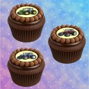 Muffinaufleger Cupcakes Muffins Zuckerpapier Kindergeburtstag Fahrzeuge Traktor Trecker FZ01