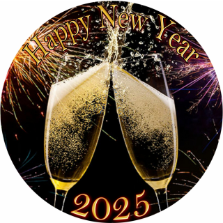 Tortenaufleger Fototorte Tortenbild Rund 20 cm Ø Silvester SI01