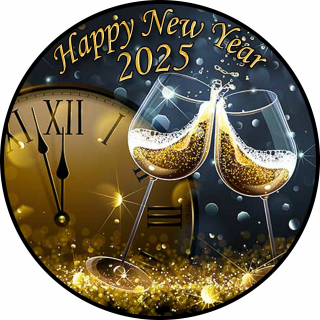 Tortenaufleger Fototorte Tortenbild Rund 20 cm Ø Silvester SI03