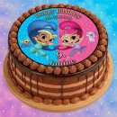 Tortenaufleger Fototorte Tortenbild Kindergeburtstag Shimmer and Shine SS01 (Zuckerpapier)
