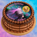 Tortenaufleger Fototorte Tortenbild Kindergeburtstag Einhorn FT13 (Zuckerpapier)
