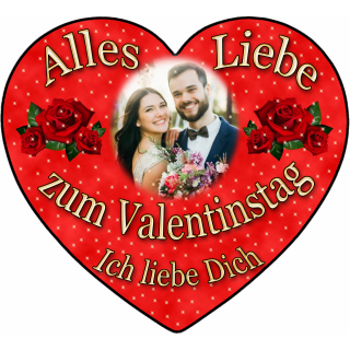 Tortenaufleger Fototorte Tortenbild Herz Valentinstag Valentines Day 22 x 20 cm