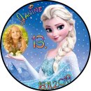 Tortenaufleger Fototorte Tortenbild Kindergeburtstag Frozen Elsa Eiskönigin F01 (Zuckerpapier)