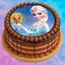 Tortenaufleger Fototorte Tortenbild Kindergeburtstag Frozen Elsa Eiskönigin F01 (Zuckerpapier)