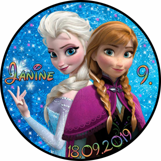 Tortenaufleger Fototorte Tortenbild Kindergeburtstag Frozen Elsa Anna Eiskönigin F02 (Zuckerpapier)