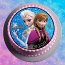 Tortenaufleger Fototorte Tortenbild Kindergeburtstag Frozen Elsa Anna Eiskönigin F02 (Zuckerpapier)