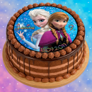 Tortenaufleger Fototorte Tortenbild Kindergeburtstag Frozen Elsa Anna Eiskönigin F02 (Zuckerpapier)