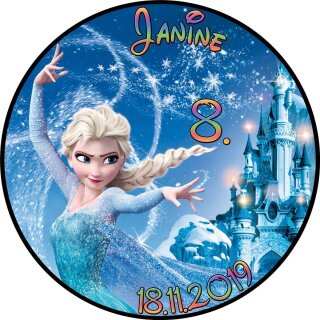 Tortenaufleger Fototorte Tortenbild Kindergeburtstag Frozen Elsa Eiskönigin F03 (Zuckerpapier)