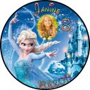 Tortenaufleger Fototorte Tortenbild Kindergeburtstag Frozen Elsa Eiskönigin F03 (Zuckerpapier)