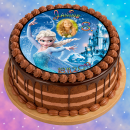 Tortenaufleger Fototorte Tortenbild Kindergeburtstag Frozen Elsa Eiskönigin F03 (Zuckerpapier)