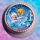 Tortenaufleger Fototorte Tortenbild Kindergeburtstag Frozen Elsa Eiskönigin F03 (Zuckerpapier) Rund 20 cm Ø mit Foto