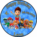 Kopie von Tortenaufleger Fototorte Tortenbild Kindergeburtstag Paw Patrol PP02 (Zuckerpapier)