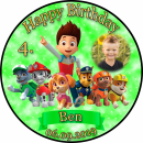 Kopie von Tortenaufleger Fototorte Tortenbild Kindergeburtstag Paw Patrol PP02 (Zuckerpapier)