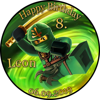 Tortenaufleger Fototorte Tortenbild Kindergeburtstag Ninjago NJ03 (Zuckerpapier) Rund 14 cm Ø ohne Foto