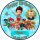 Tortenaufleger Fototorte Tortenbild Kindergeburtstag Paw Patrol PP02 (Zuckerpapier) Rund 14 cm Ø mit Banner & Foto Türkis