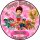 Tortenaufleger Fototorte Tortenbild Kindergeburtstag Paw Patrol PP02 (Zuckerpapier) Rund 20 cm Ø mit Banner & Foto Pink