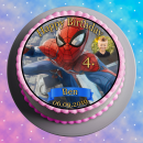 Tortenaufleger Fototorte Tortenbild Kindergeburtstag Spiderman SP01 (Zuckerpapier) Rund 20 cm Ø ohne Foto