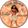 Tortenaufleger Fototorte Tortenbild Kindergeburtstag Vaiana VA01 (Zuckerpapier) Rund 14 cm Ø ohne Foto Orange