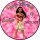 Tortenaufleger Fototorte Tortenbild Kindergeburtstag Vaiana VA01 (Zuckerpapier) Rund 14 cm Ø ohne Foto Pink