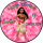 Tortenaufleger Fototorte Tortenbild Kindergeburtstag Vaiana VA01 (Zuckerpapier) Rund 14 cm Ø ohne Foto Pink