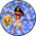 Tortenaufleger Fototorte Tortenbild Kindergeburtstag Vaiana VA01 (Zuckerpapier) Rund 20 cm Ø mit Foto Blau