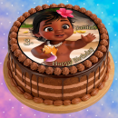 Tortenaufleger Fototorte Tortenbild Kindergeburtstag Vaiana VA02 (Zuckerpapier)