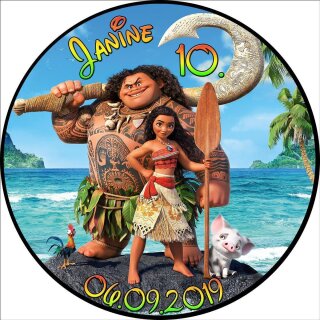 Tortenaufleger Fototorte Tortenbild Kindergeburtstag Vaiana VA03 (Zuckerpapier)