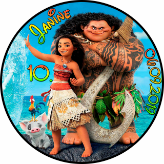 Tortenaufleger Fototorte Tortenbild Kindergeburtstag Vaiana VA04 (Zuckerpapier)