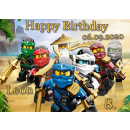 Tortenaufleger Fototorte Tortenbild Kindergeburtstag Ninjago NJ05 (Zuckerpapier)