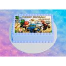 Tortenaufleger Fototorte Tortenbild Kindergeburtstag Ninjago NJ05 (Zuckerpapier)