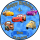 Tortenaufleger Fototorte Tortenbild Kindergeburtstag Disney Pixar Cars C01 (Zuckerpapier) Rund 20 cm Ø ohne Foto