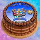 Tortenaufleger Fototorte Tortenbild Kindergeburtstag Die drei ??? Kids D3F01 (Zuckerpapier) Rund 20 cm Ø mit Foto