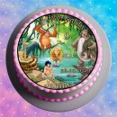 Tortenaufleger Fototorte Tortenbild Kindergeburtstag Das Dschungelbuch DD01 (Zuckerpapier) Rund 20 cm Ø ohne Foto