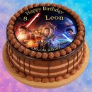 Tortenaufleger Fototorte Tortenbild Kindergeburtstag Star Wars SW01 (Zuckerpapier)